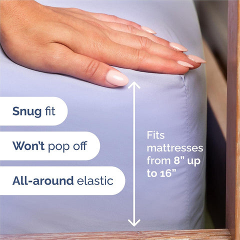 Full Size 4 Piece Sheet Set - Comfy Breathable & Cooling Sheets - Lavender