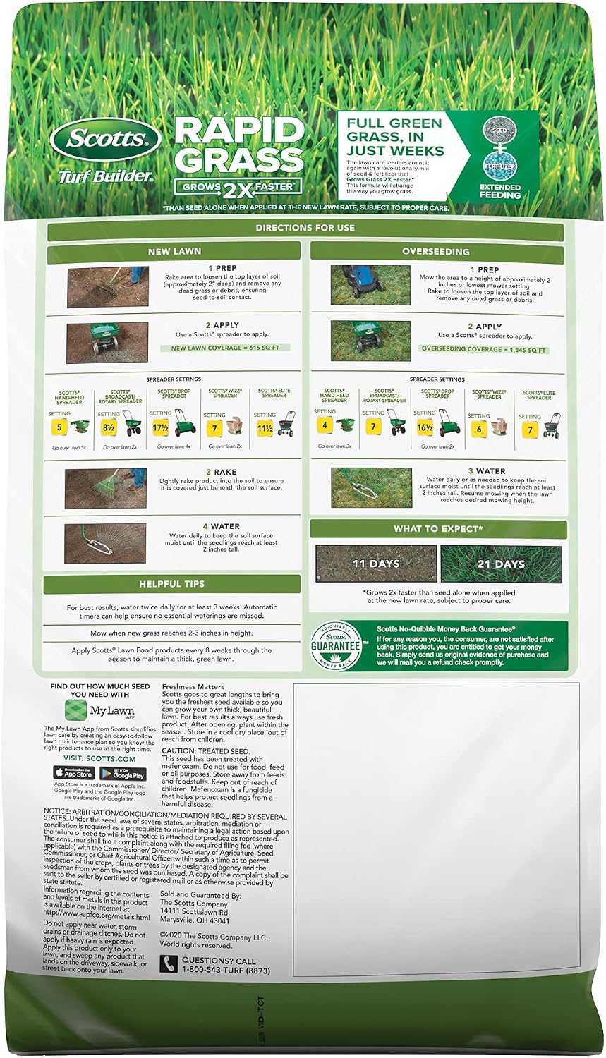 Scotts Turf Builder Rapid Grass Tall Fescue Mix, 5.6 lbs.