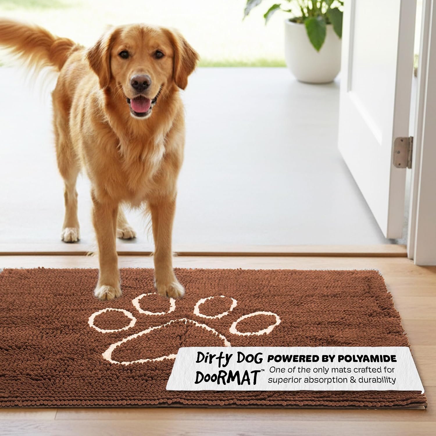 Dog Gone Smart Dirty Dog Doormat - Fast Drying Rug - Almond, 35 x 26 in