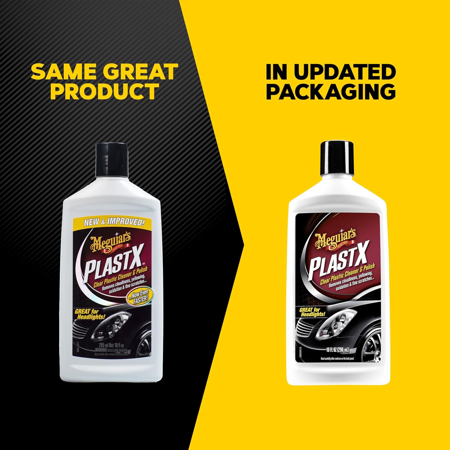 Meguiar's PlastX Clear Plastic Polish Headlight Restoration Polish, 10 Oz