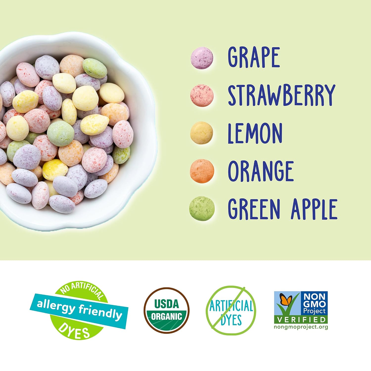 YumEarth Organic Sour Giggles Chewy Candy - Allergy Friendly (Top 9 Free), No Artificial Dyes, Non GMO, Gluten Free, Vegan Candy Snacks - 5 Ounce Bag (Pack of 1)