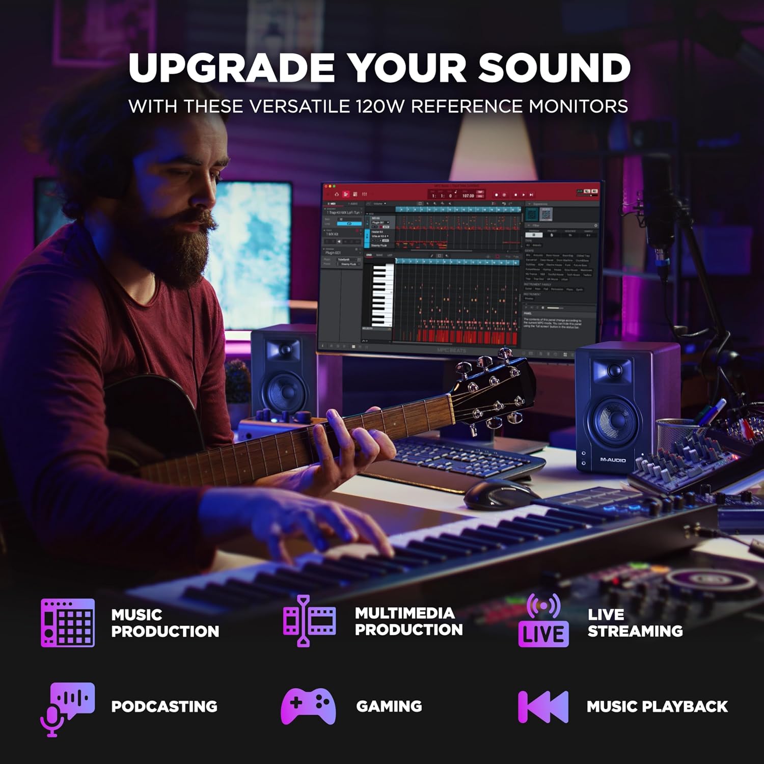 M-AUDIO BX3 3.5" Wired Studio Monitors Pair