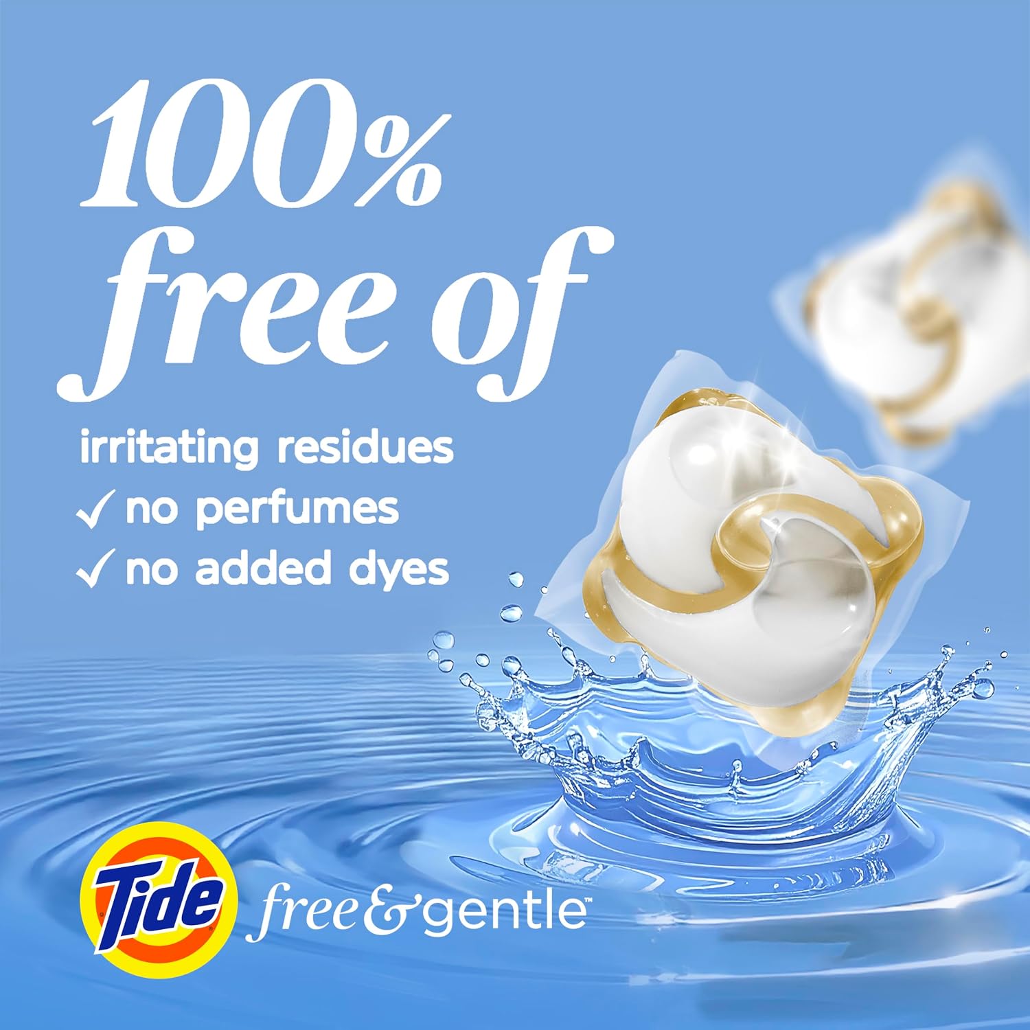 Tide PODS Free & Gentle Laundry Detergent Soap Pacs, 112 Count, Tide PODS Laundry Detergent, Laundry Detergent Pacs, Laundry PODS Detergent