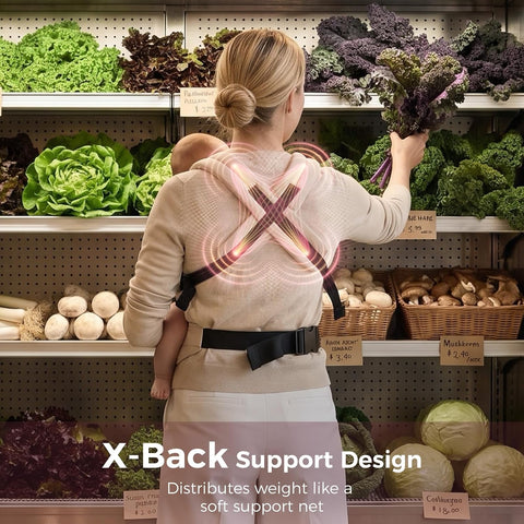 Momcozy PureHug Baby Carrier - Ergonomic, Cozy and Lightweight for 7-45 lbs