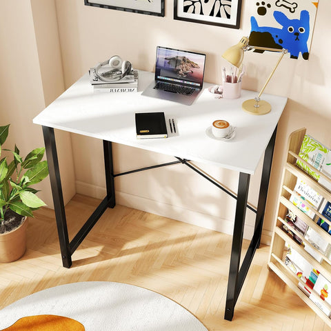 DUMOS 32 Inch Small Computer Desk, Gaming Desks for Home Office Bedroom
