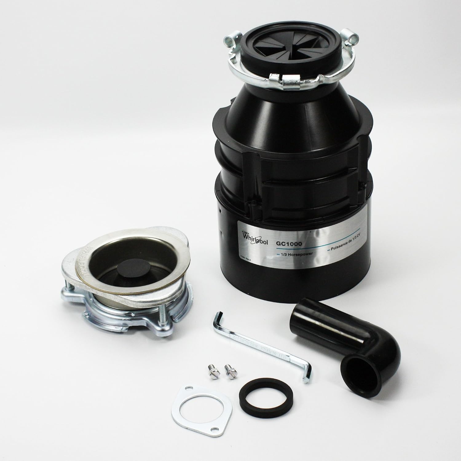 Whirlpool GC1000XE 1/3 hp in Sink Disposer, Black