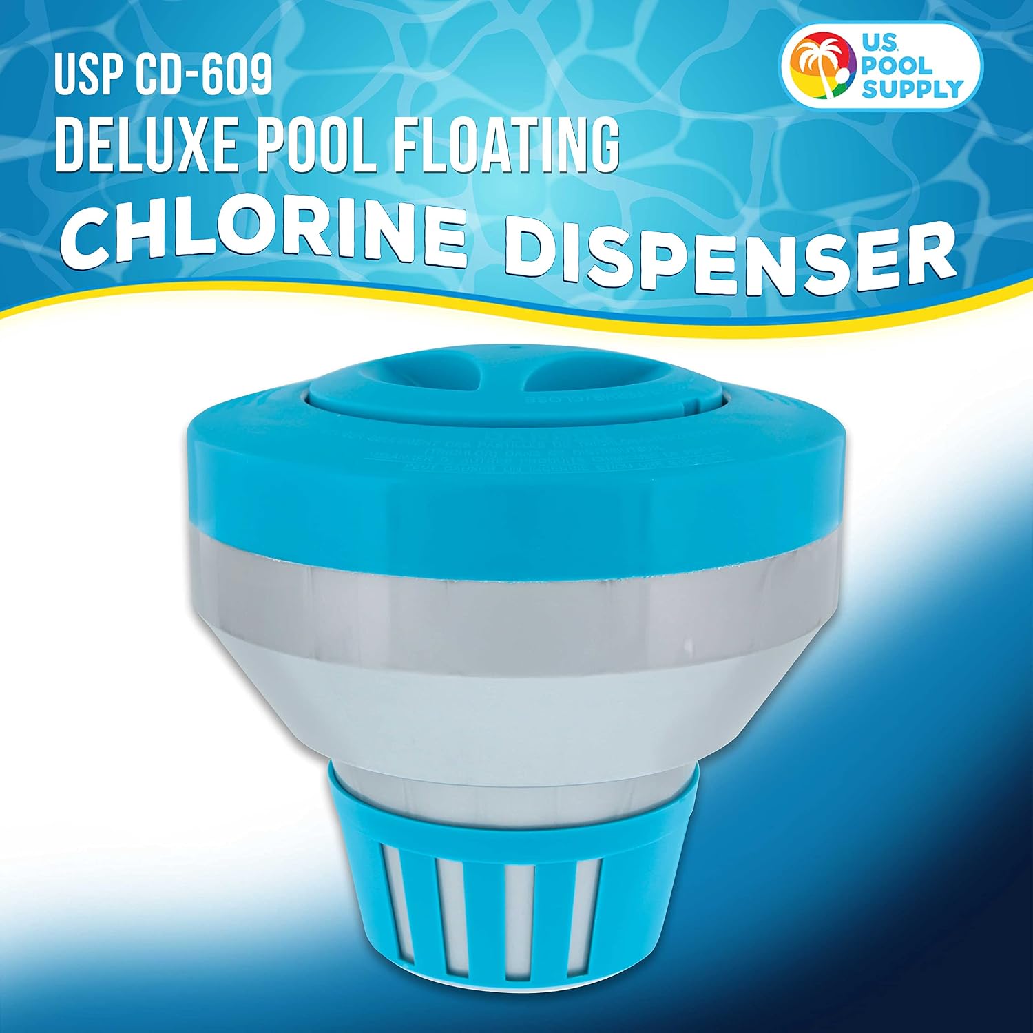 U.S. Pool Supply Pool Chlorine Floater, 3" Tablet Floating Dispenser
