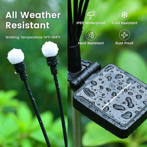 Solar Garden Lights, 4Pack 40LED Swaying Solar Lights Outdoor