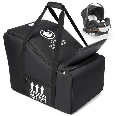 Orzbow Padded Infant Car Seat Bag Fit Carseat and Anti-Rebound Base, Black