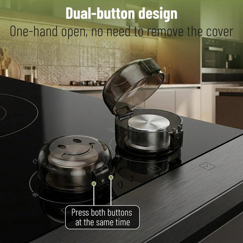 Bates- Stove Knob Safety Covers, 5 Pack Black Universal Size