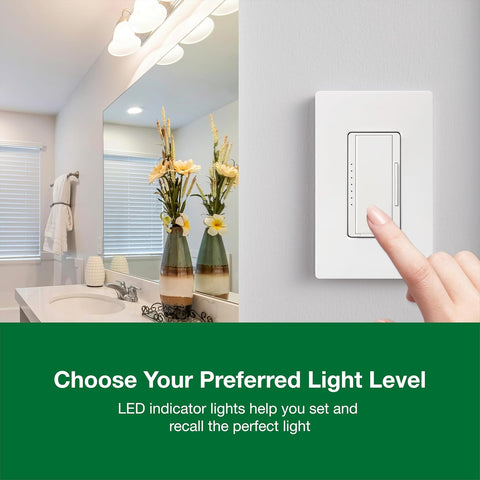 Lutron Maestro LED+ Dimmer Switch, Tap Dimmer, Single Pole/3-way