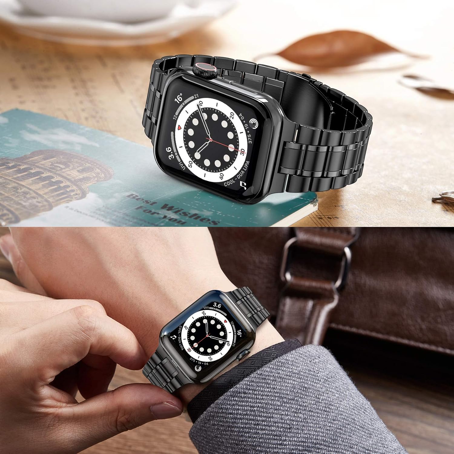 MioHHR Solid Stainless Steel Bands for Apple Watch 42mm (Series 11 10)