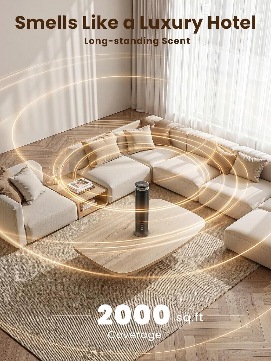 XEITIN Tower Waterless Diffuser with 5 Hotel-inspried Scent Oil Set