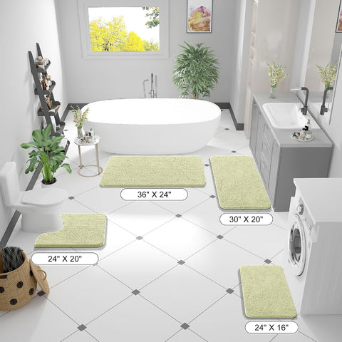 OLANLY Bathroom Rugs 30x20, Extra Soft Absorbent Chenille Bath Rugs