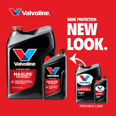 Valvoline High Mileage 150K with Maxlife Plus Technology Motor Oil SAE 10W-30 5 QT, Case of 3
