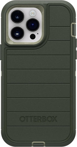 OtterBox iPhone 14 Pro Max (Only) - Defender Series Screenless Edition Case - Lichen the Trek (Green) - Case Only - Microbial Defense Protection - Non-Retail Packaging