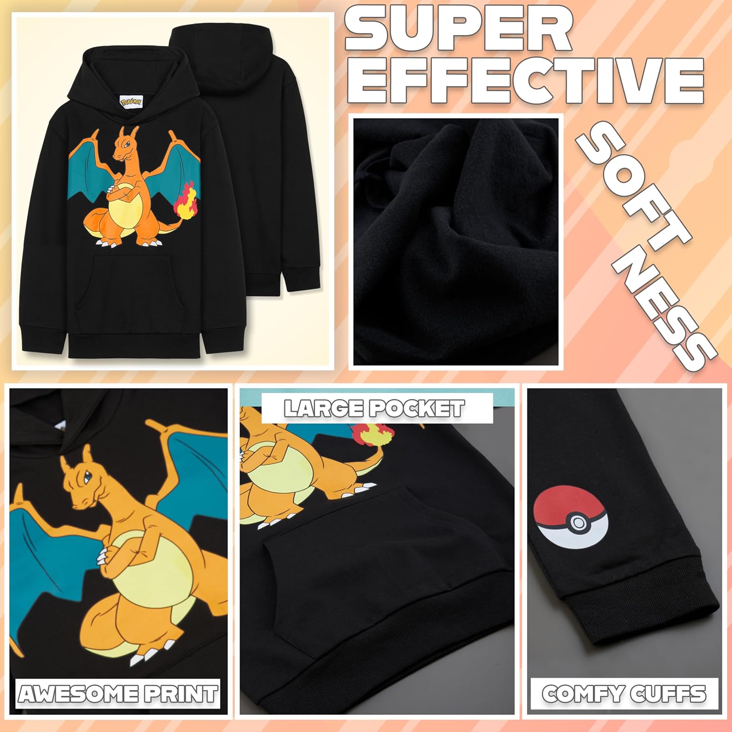 Pokemon Tracksuit Set Boys, Teens, 2 Pc Hoodie Joggers, Anime Hoodie Sweatpants Kids Clothes Teen Apparel, Gifts for Boys