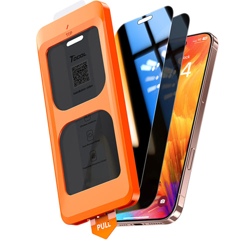 TOCOL for iPhone 16 Pro Max Privacy Screen Protector [True 25°Anti Spy], [9H+ Hardness] Tempered Glass for iPhone 16 Pro Max Full Coverage Screen Protector, Easy Installation, 2 Pack