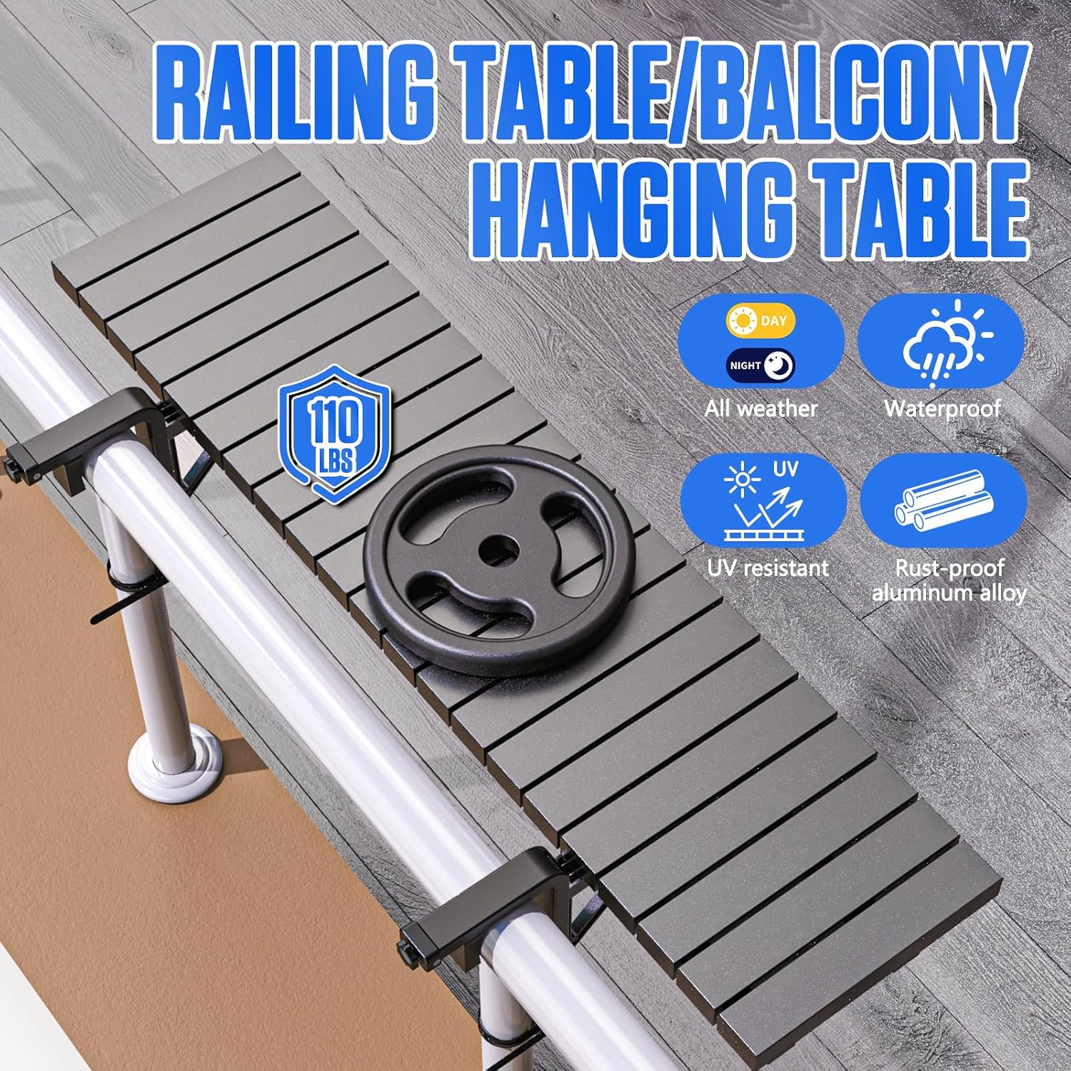 Balcony Table Outdoor Patio Bar Balcony Bar Table for Railings