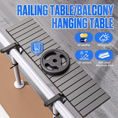 Balcony Table Outdoor Patio Bar Balcony Bar Table for Railings
