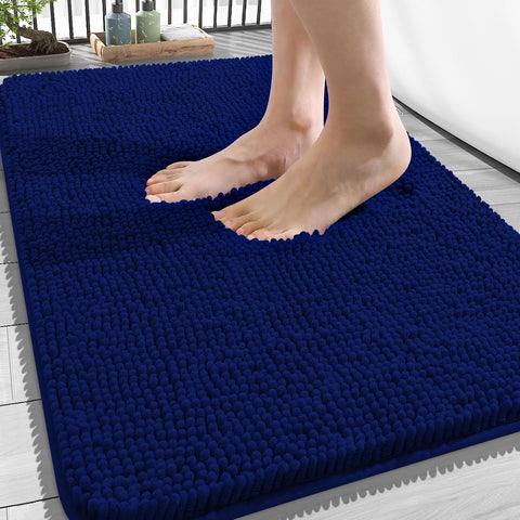 OLANLY Bathroom Rugs 34x21, Extra Soft Absorbent Chenille Bath Rugs