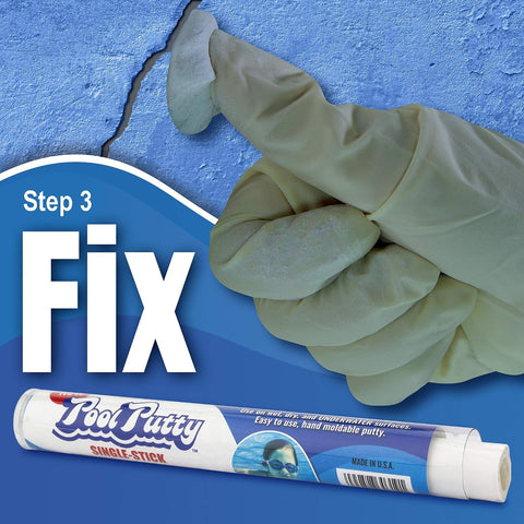 Single-Stick 4 oz | Pool & Spa Repair | Easy for Anyone to DIY | Works Underwater or Above | Fix Cracks Leaks in Concrete, Fiberglass & Other Surfaces | by Atlas Minerals