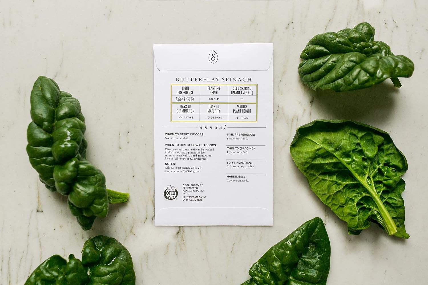 Sereniseed Certified Organic Leafy Greens Lettuce Seeds Collection (10-Pack) – 100% Non GMO, Open Pollinated – Grow Guide