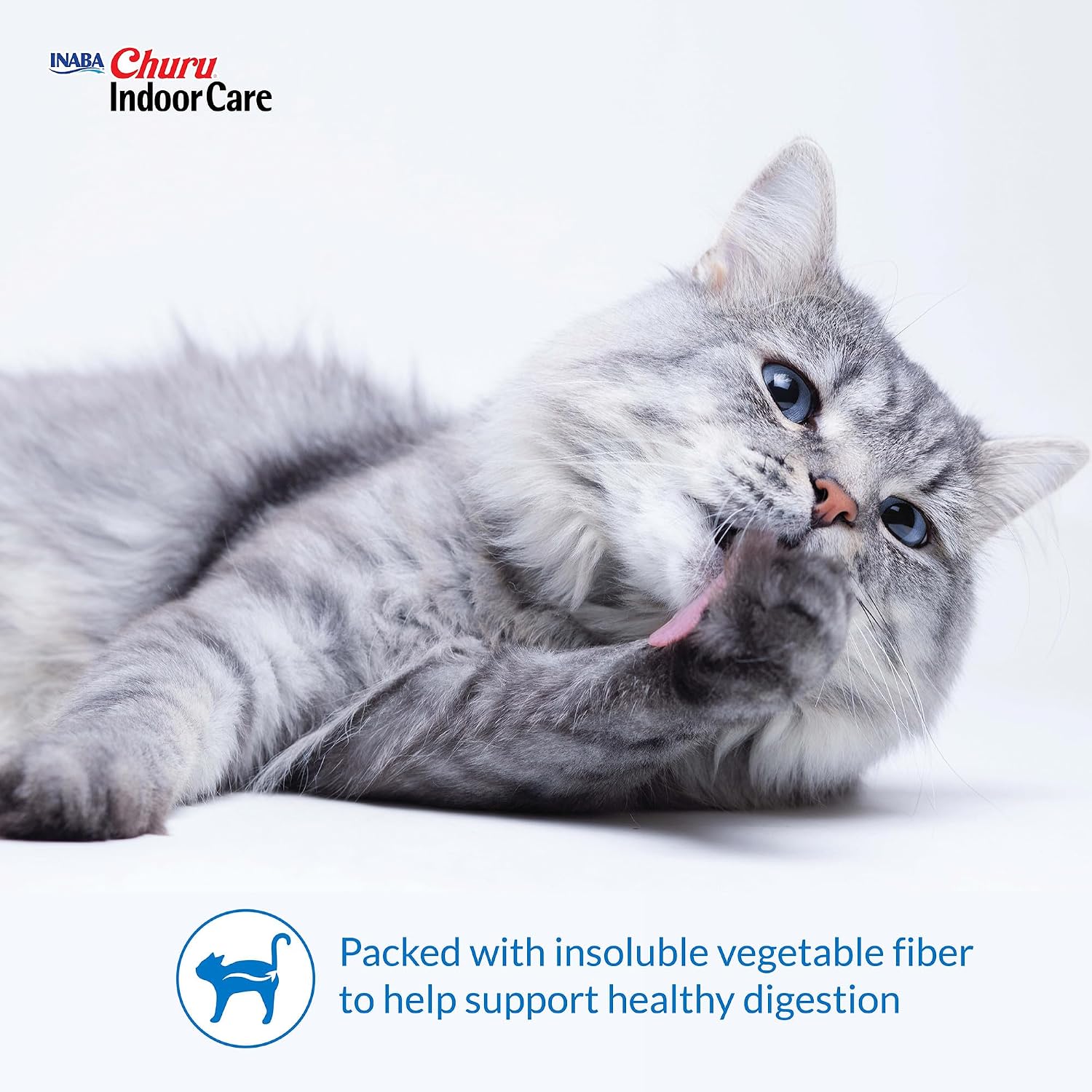 INABA Churu Indoor Care for Hairball Control, Functional Lickable Cat Treat with Taurine & Green Tea Extract, 0.5oz Each, 20 Tubes Total, Chicken & Salmon Variety