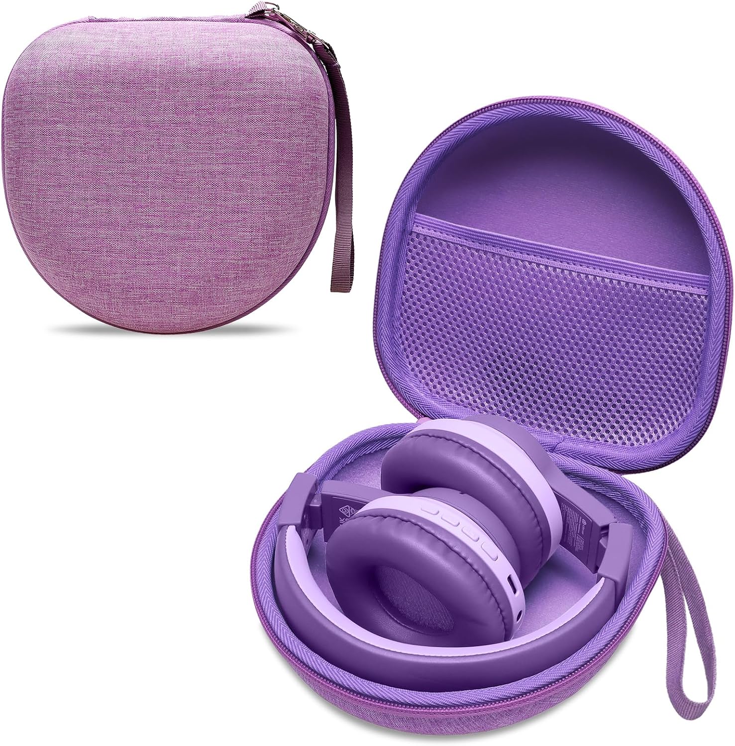 Kids Headphones Case for JoySpark/iClever Etc Headphone,Purple,Case Only