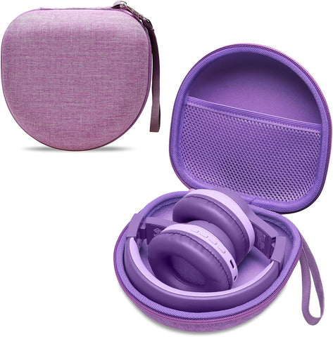 Kids Headphones Case for JoySpark/iClever Etc Headphone,Purple,Case Only