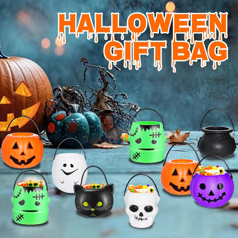 Haawooky 28 Pieces Halloween Candy Bucket,Mini Halloween Candy Holder