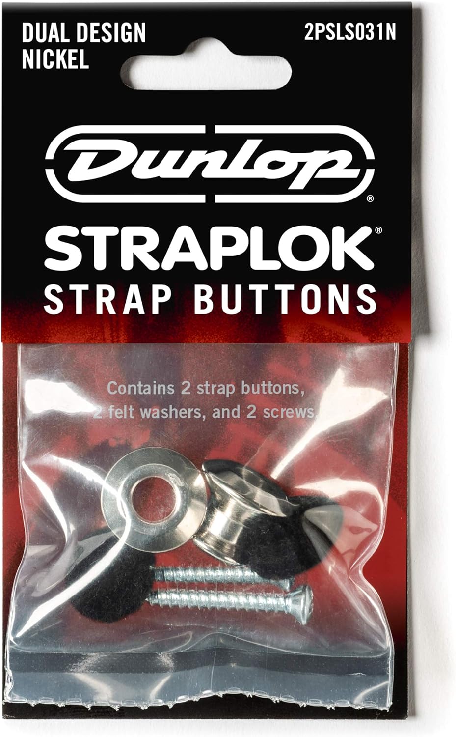 Jim Dunlop Straplok® Dual Design Strap Button Set - Nickel