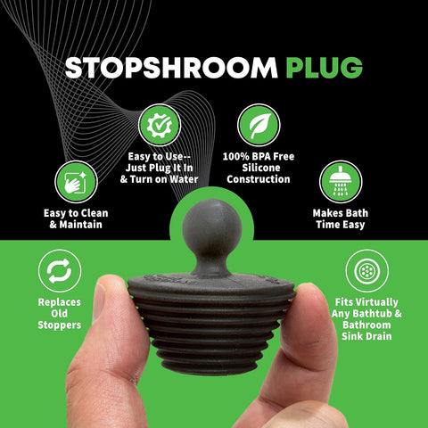 SinkShroom Ultra Revolutionary Bathroom Sink Drain Protector, Stainless Steel with Stopper