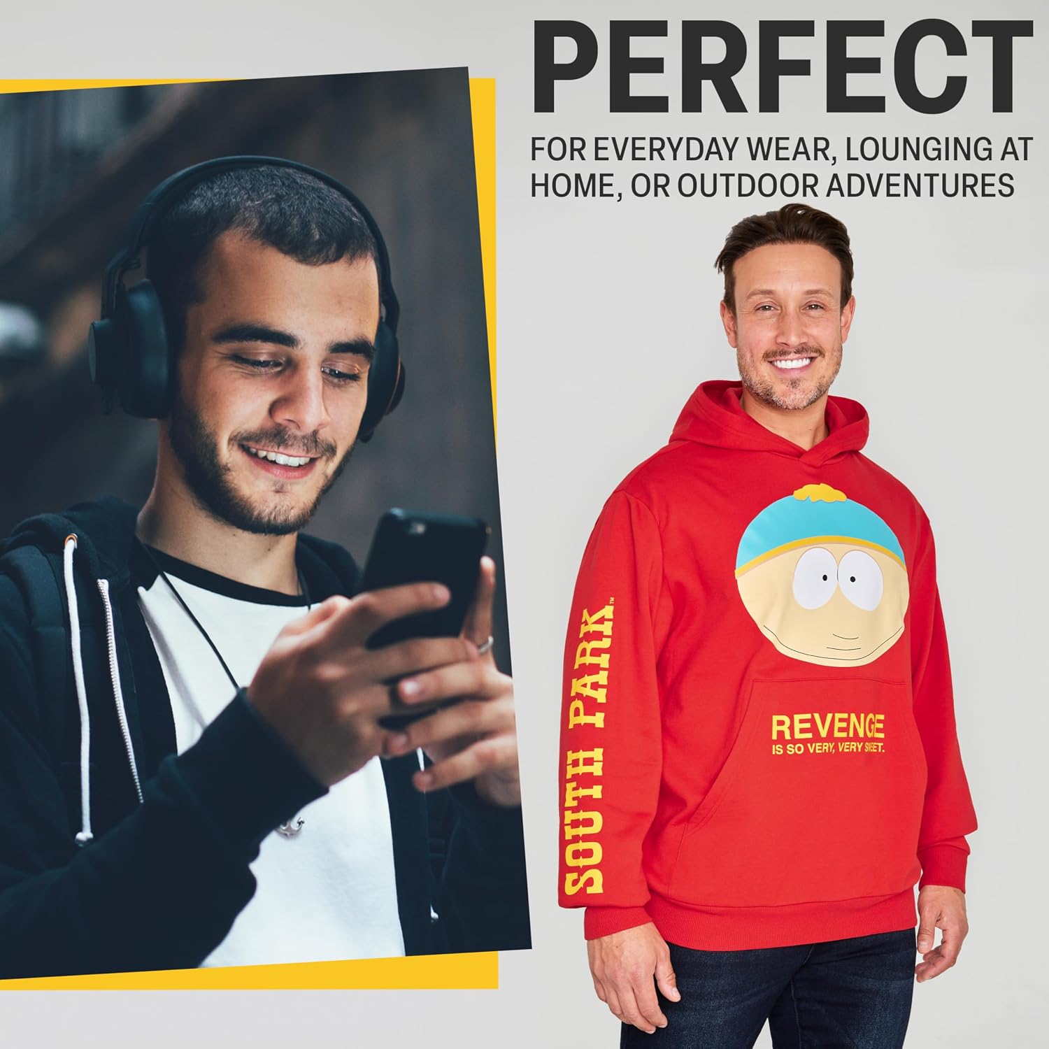 South Park Hoodie for Men, Warm Hooded Sweatshirt, Long Sleeve Sweater, Casual Pullover, Kyle Kenny Funny Gifts for Men