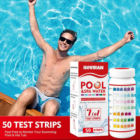 Hot Tub Test Strips, 7 in 1 Pool and Spa Test Strips 50 ct