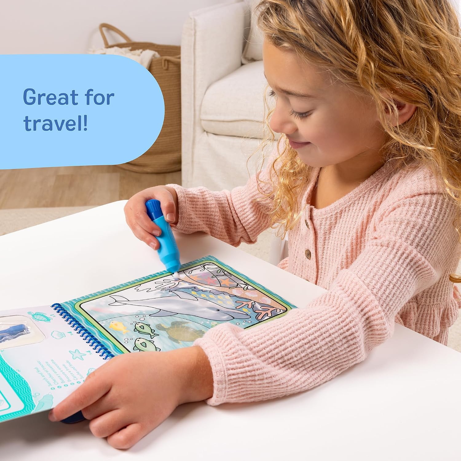 Melissa & Doug On The Go Water Wow! Mess Free Coloring Book, Reusable Water-Reveal Activity Pad, Under The Sea, Travel Toys, Party Favors, for Toddlers & Kids Ages 3+ - FSC Certified