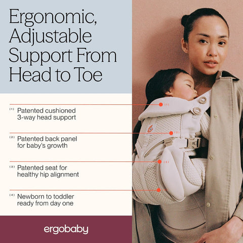 Ergobaby Omni Classic Baby Carrier for Newborn to Toddlers 0-48 Months