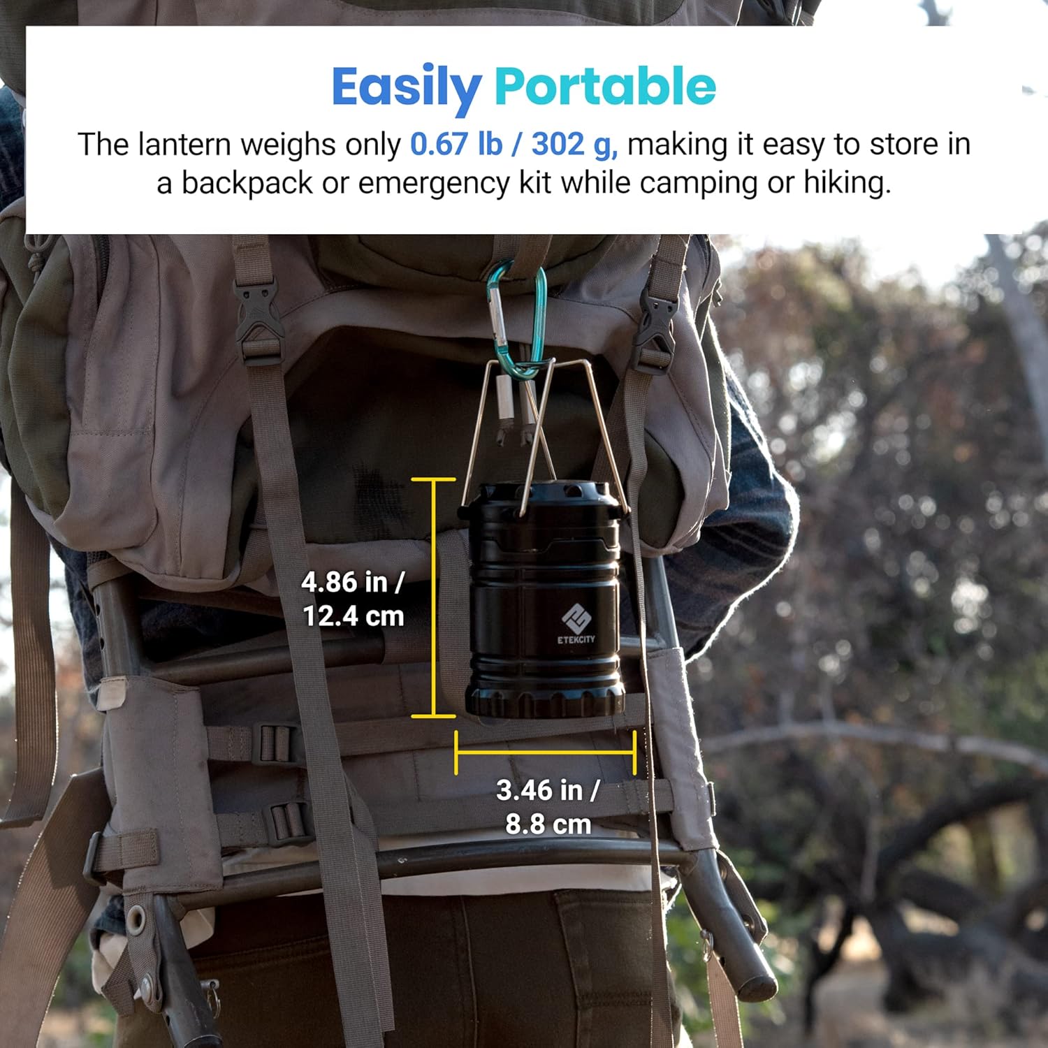 Etekcity LED Camping Lanterns, Battery Operated, 2 Pack