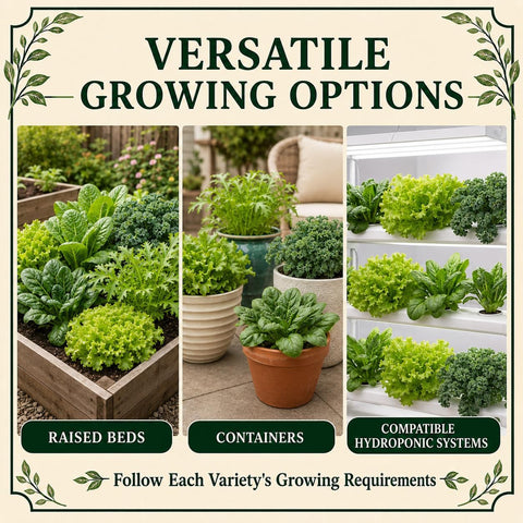 Gardeners Basics Lettuce Seeds for Planting, Kale, Spinach and Arugula
