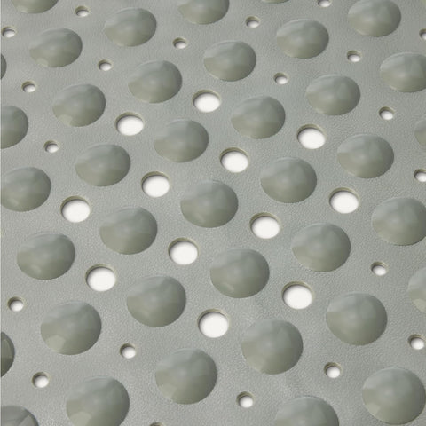 Amazon Basics Non-Slip Bath Mat with Suction Cups for Tub and Shower, Easy to Clean, 40" x 16", Grey