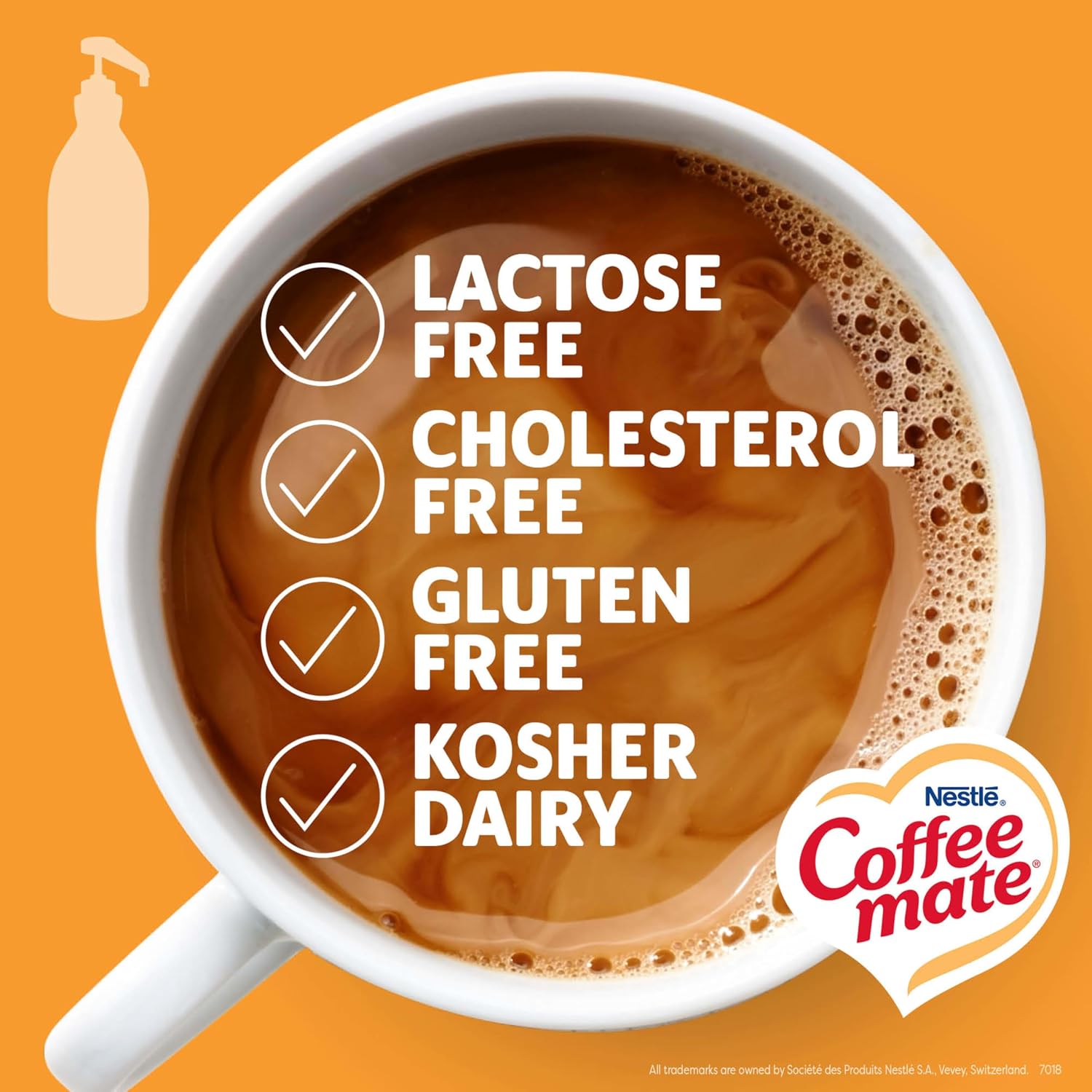 Nestle Coffee mate Caramel Non-Dairy Creamer Pump Bottle, 50.7 oz, 2-Pack