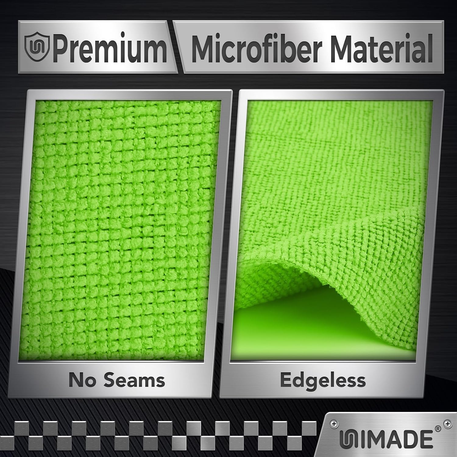 UNIMADE Microfiber Cleaning Cloth, 200PK Reusable Shop Rags Bulk