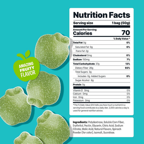 Shameless Snacks Green Apple Blast Sour Gummy Candy & Fruit Snacks - Keto