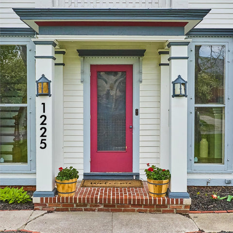 3 Inch 4 PCS Custom Metal House Numbers Letters, Black House Address Numbers for Outside, Modern Metal Address Number Letters for Homes, Apartments, Farms, Office