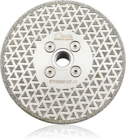 SHDIATOOL 5 Inch Diamond Grinding Disc Cutting Wheel 5/8-11 Arbor for Stone