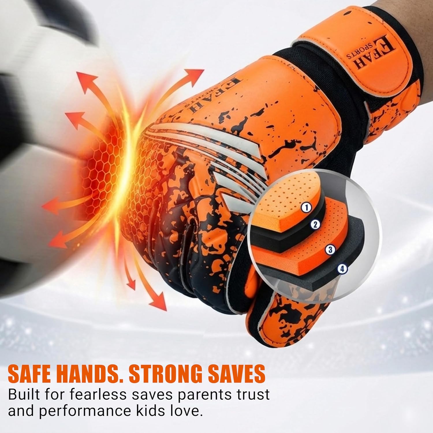 Soccer Goalie Goalkeeper Gloves for Kids Boys Children Youth