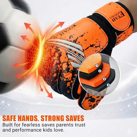 Soccer Goalie Goalkeeper Gloves for Kids Boys Children Youth