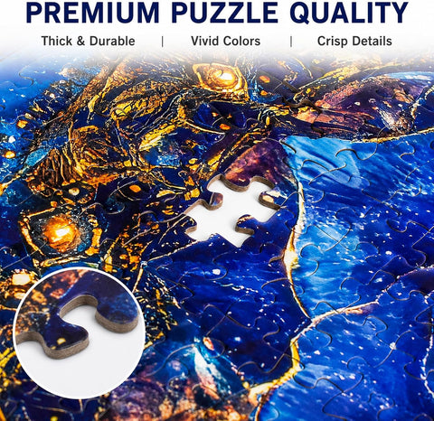 1000 Piece Puzzle for Adults, 2 Pack Botanical and Cosmic Plant Theme, Starry Rose and Tree Design, Challenging Jigsaw Puzzles for Game Night, Ideal for Plant Lovers