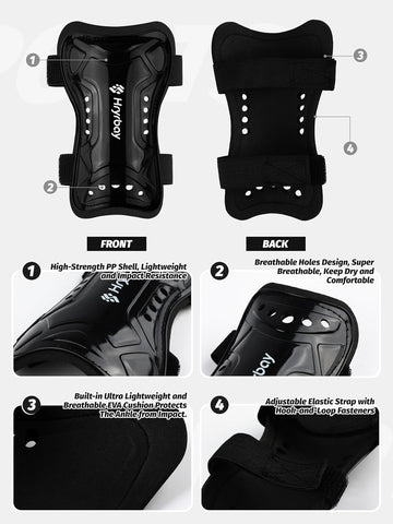 Hryrbay Kids Soccer Shin Guards and Socks Toddler Youth Soccer Shin Pad Set