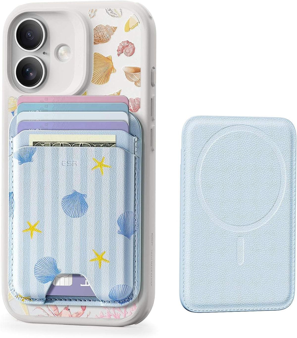 ESR Aura for MagSafe Wallet Women, 5 Card Holder for Phone, RFID Blocking